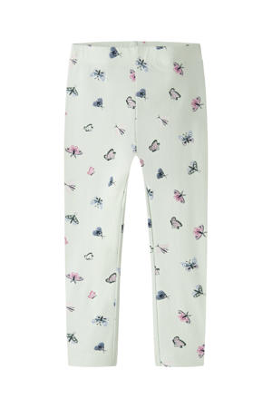 legging met vlinders zachtgroen