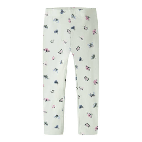 NAME IT MINI legging met vlinders zachtgroen afbeelding