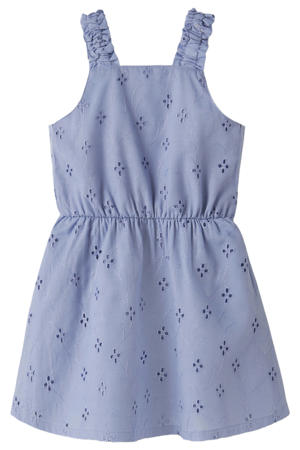 zomerjurk broderie paars