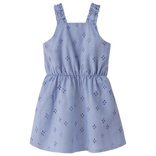 NAME IT MINI zomerjurk broderie paars afbeelding