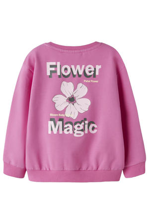 sweater met backprint roze