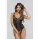 Christine le Duc kanten body Aphrodite met open kruis zwart