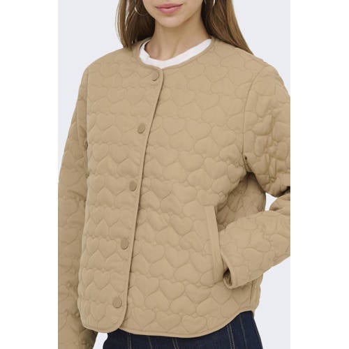ONLY jasje quilted lichtbruin afbeelding