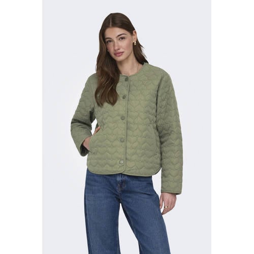 ONLY jasje quilted groen afbeelding