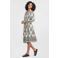 Anytime midi jurk met ruches en all-overprint