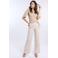 Freebird wide leg regular waist broek beige