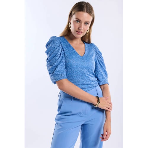 Freebird gebloemde top blauw afbeelding