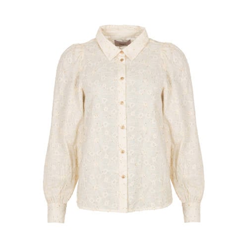 Freebird gebloemde blouse ecru afbeelding