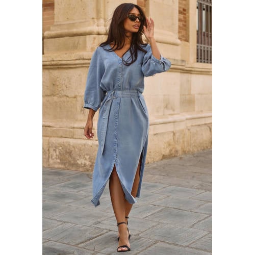 Freebird denim blousejurk blauw afbeelding