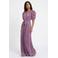 Freebird midi jurk met lurex paars
