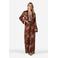 IBANA wide leg regular waist broek bruin