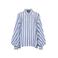 IBANA gestreepte blouse blauw met lurex