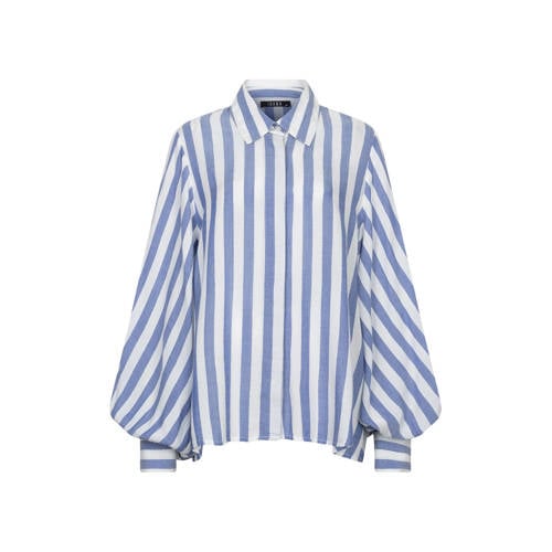 IBANA gestreepte blouse blauw met lurex afbeelding