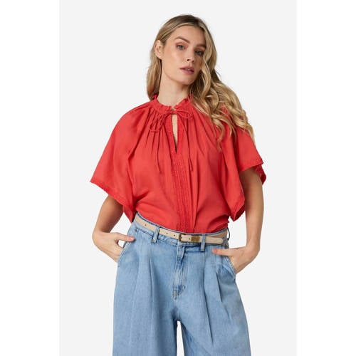IBANA top rood broderie afbeelding