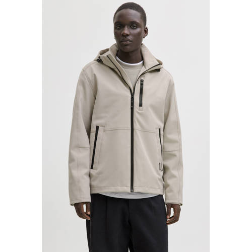 JACK & JONES ESSENTIALS tussenjas gebreid beige afbeelding