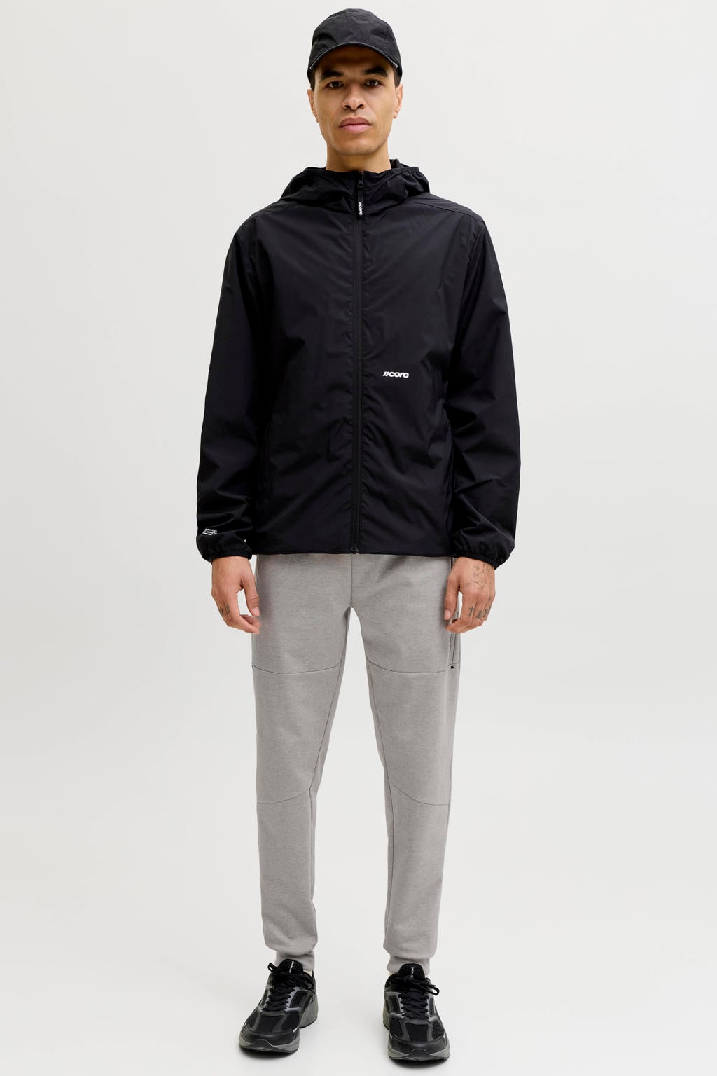 JACK & JONES PANTS STUDIO JPSTGORDON regular joggingbroek grijs