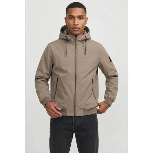 JACK & JONES ESSENTIALS softshell jas lichtbruin afbeelding