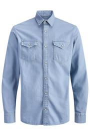 thumbnail: JACK & JONES ESSENTIALS regular casual overhemd light blue denim