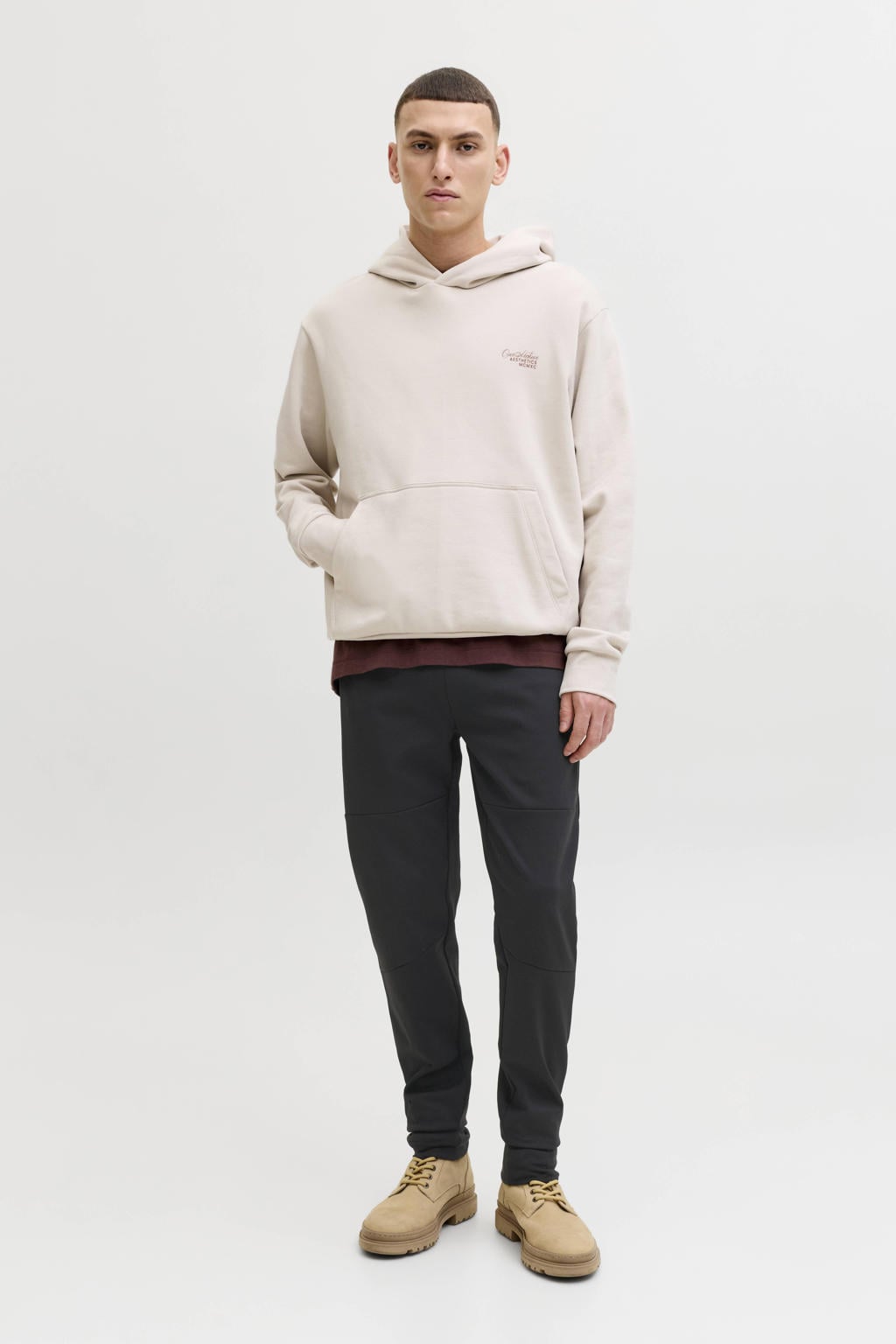 JACK & JONES PANTS STUDIO JPSTGORDON regular joggingbroek zwart