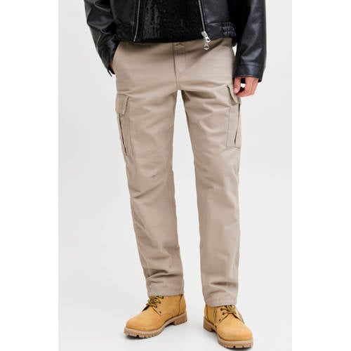 JACK & JONES PANTS STUDIO JPSTKANE relaxed cargobroek beige afbeelding