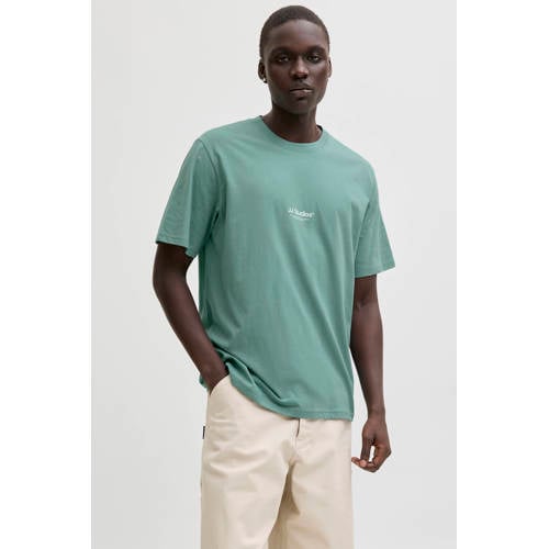 JACK & JONES ESSENTIALS relaxed T-shirt turquoise afbeelding