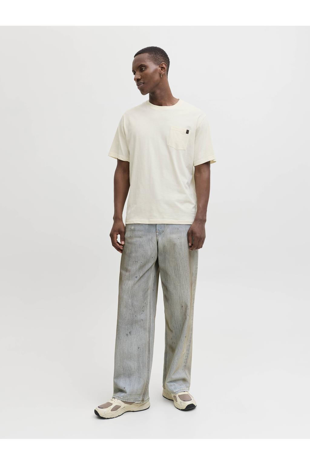 JACK & JONES ESSENTIALS relaxed T-shirt ecru