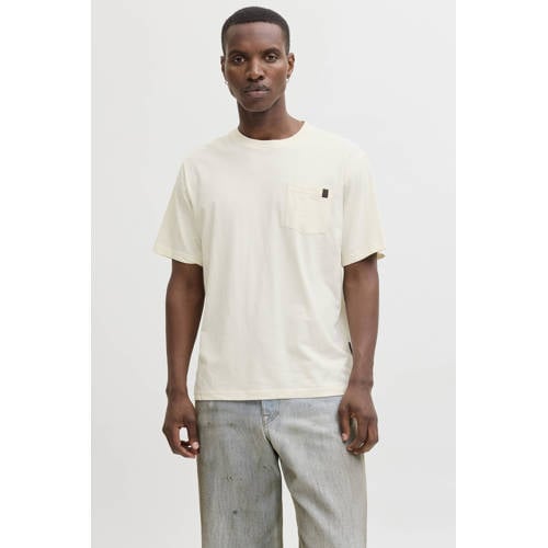 JACK & JONES ESSENTIALS relaxed T-shirt ecru afbeelding