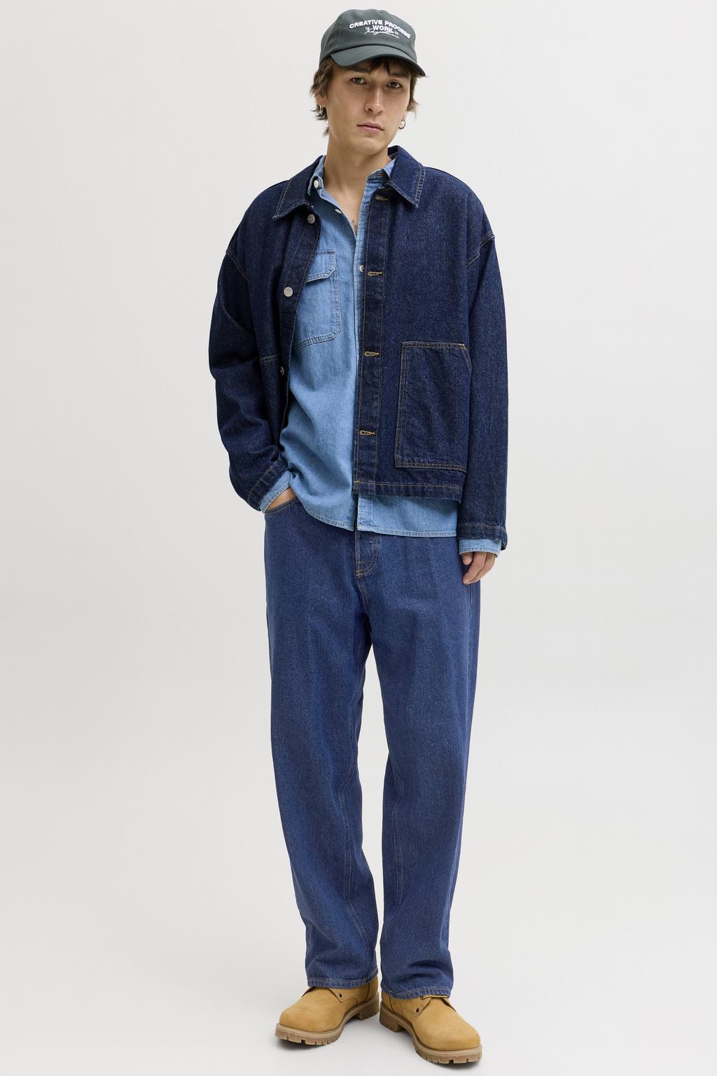 JACK & JONES JEANS INTELLIGENCE JJIALEX JJORGINAL baggy jeans blue denim