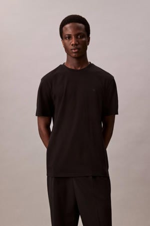 regular T-shirt zwart