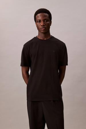 regular T-shirt zwart