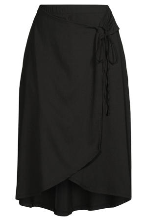 crinkle maxi wikkelrok zwart
