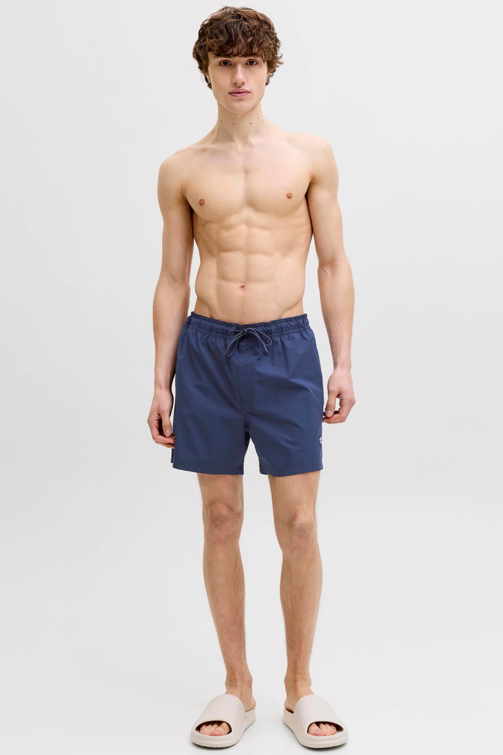 JACK & JONES PANTS STUDIO zwemshort JPSTMAUI TROPIC donkerblauw