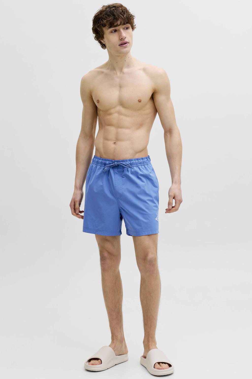 JACK & JONES PANTS STUDIO zwemshort JPSTMAUI TROPIC blauw