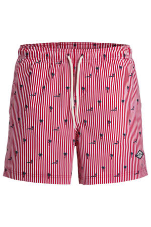 zwemshort JPSTMAUI BREEZE rood/wit