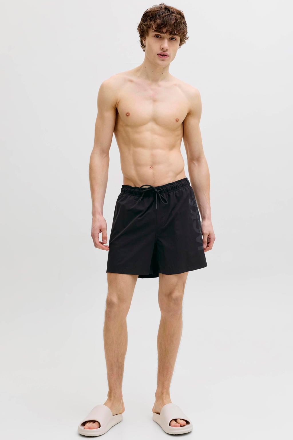 JACK & JONES PANTS STUDIO zwemshort JPSTMAUI WAVE zwart