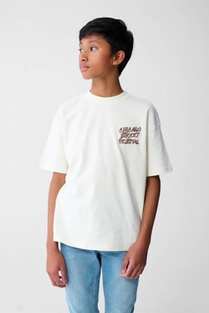 T-shirt met backprint wit