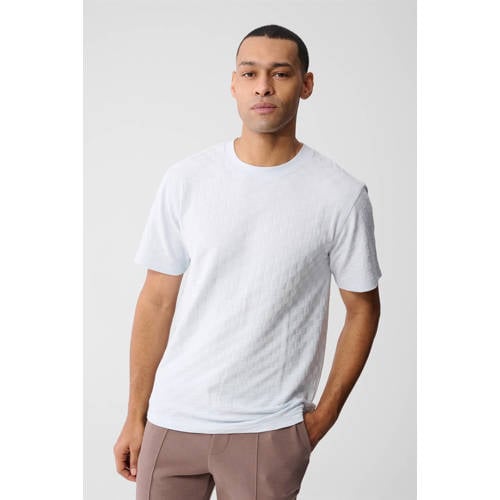 Shoeby regular T-shirt met textuur blauw afbeelding