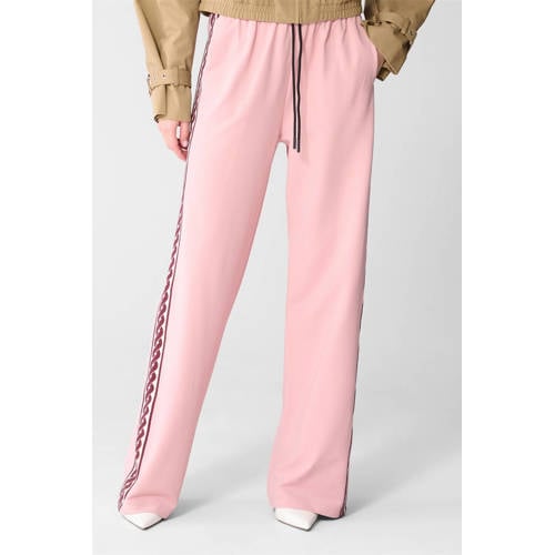 Shoeby straight high waist casual broek lichtroze afbeelding