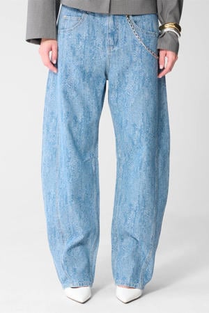 high waist barrel jeans medium blue