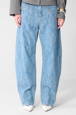 high waist barrel jeans medium blue