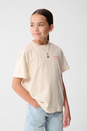 T-shirt met backprint ecru