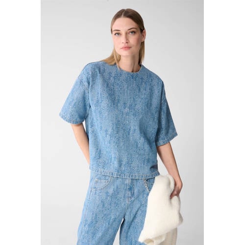 Shoeby denim top medium blue afbeelding