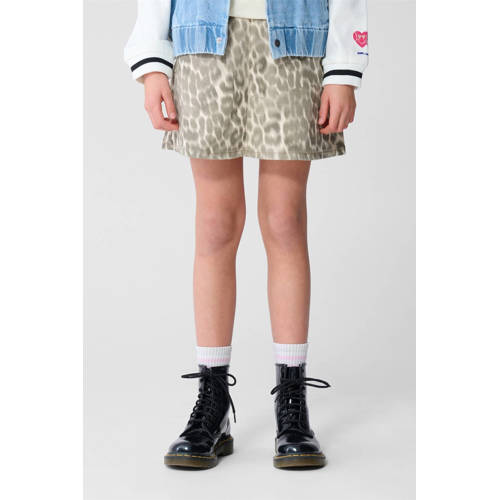 Shoeby A-lijn rok met panterprint bruin afbeelding