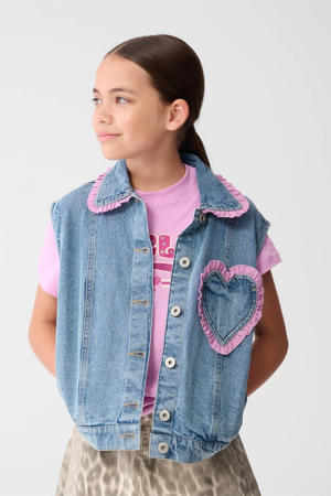denim gilet light blue denim