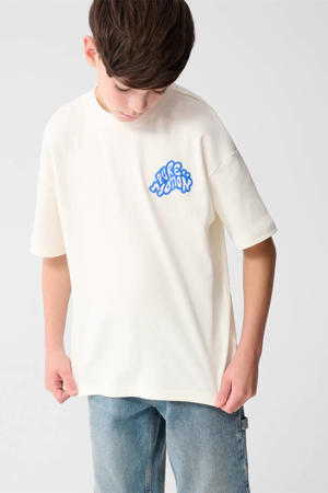 T-shirt met backprint ecru