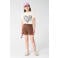 Shoeby rechtvallend T-shirt met print - ecru
