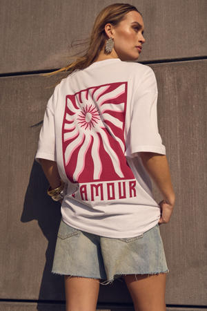T-shirt met backprint wit