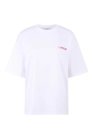 T-shirt met backprint wit