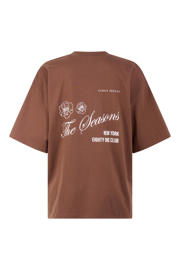 thumbnail: Shoeby T-shirt met backprint bruin