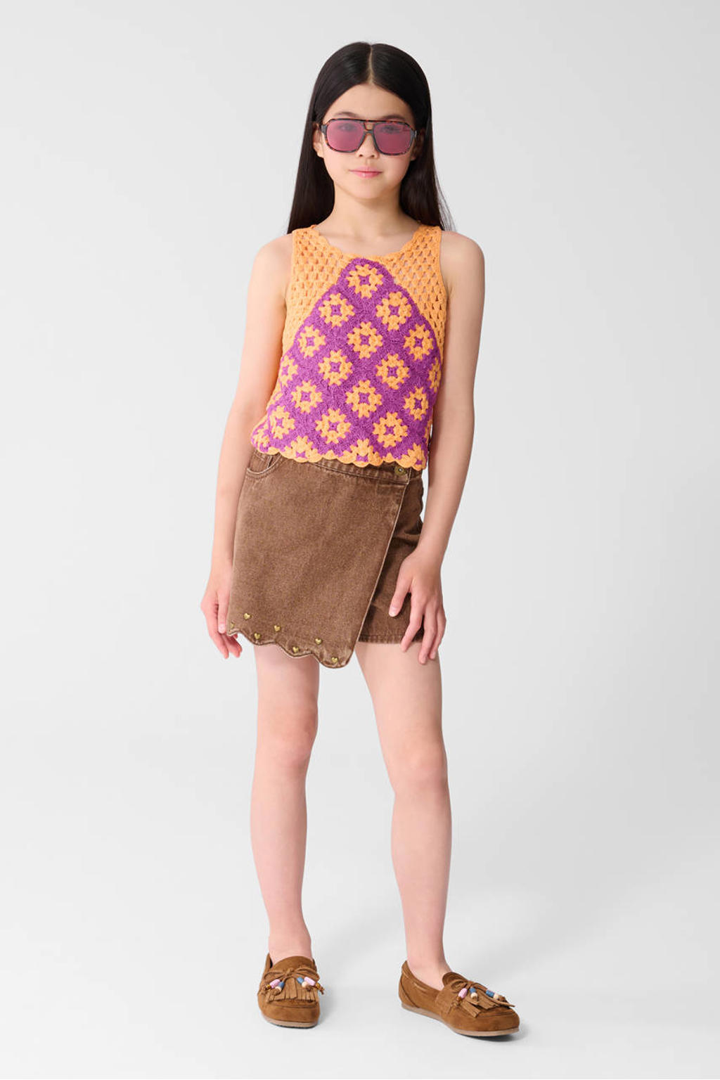 Shoeby mouwloze gebreide top - paars